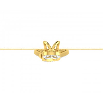 Rene Diamond Pendant in Gold